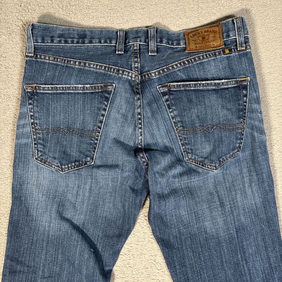 Lucky Brand Jeans Men’s Size 32x32 221 Original Straight Premium Italian Leather - Picture 14 of 16